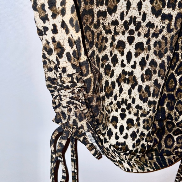 🎉1xl Versatile Length drawstring*Leopard* Print Dress. NWOT - Picture 2 of 5
